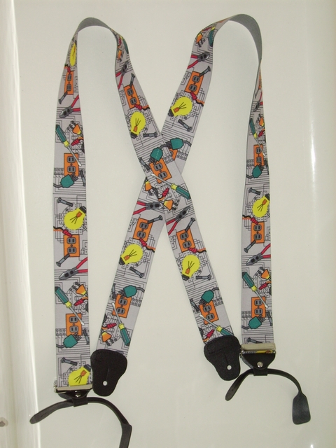 BUTTON-ON ELECTRICIAN 1 1/2"X 48" Suspenders UB220N48EL#1
